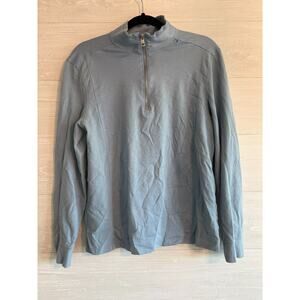 Calvin Klein Long Sleeves Casual Quarter Zipper light blue M